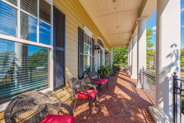 view of patio / terrace with a porch