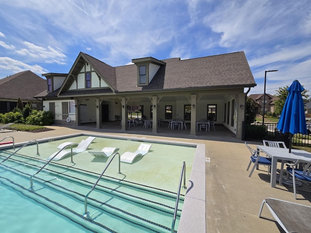 view of pool with a patio area