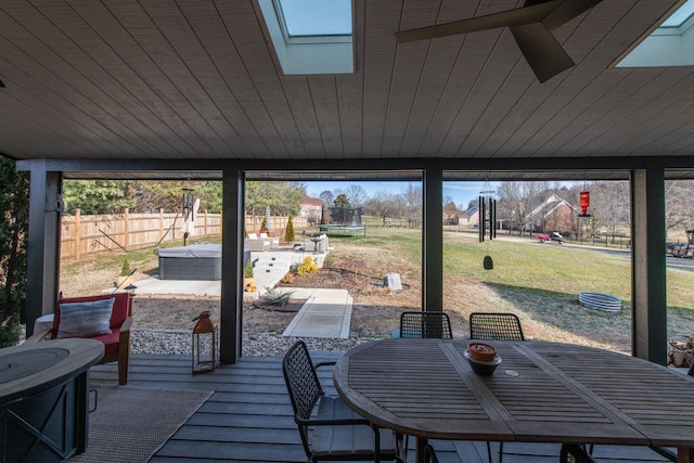 view of patio with a trampoline