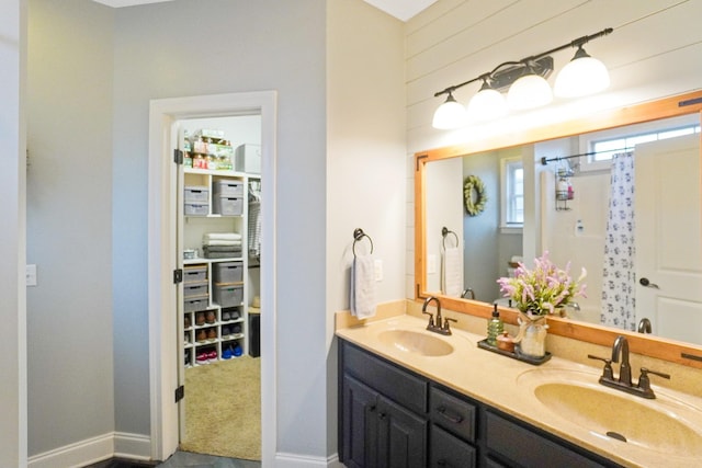 bathroom featuring vanity