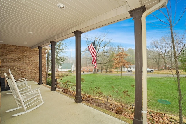 view of patio / terrace with covered porch