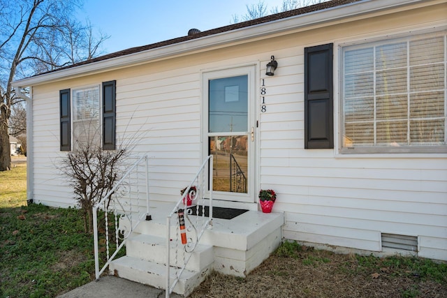 view of doorway to property