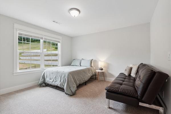 view of carpeted bedroom