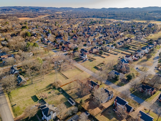 aerial view featuring a mountain view