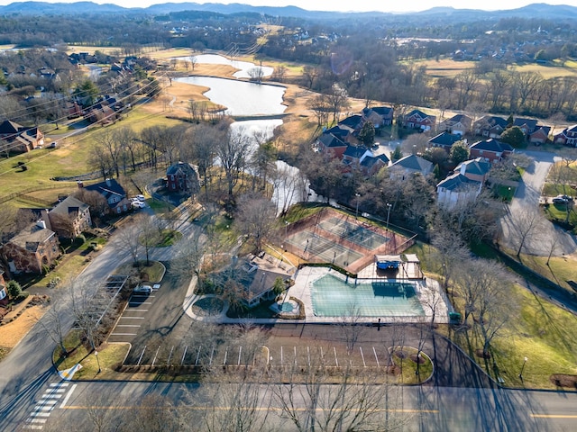 bird's eye view featuring a mountain view