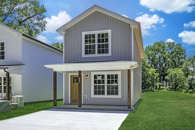 exterior space with a front yard