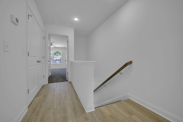 hallway featuring light hardwood / wood-style floors