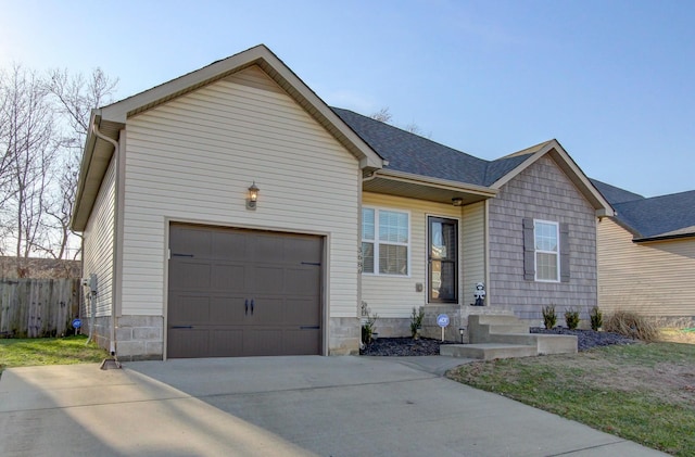 view of front of home featuring a garage