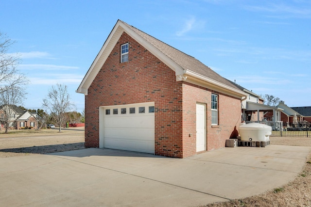 view of home's exterior featuring a garage