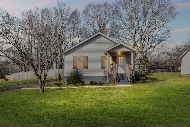 bungalow with a yard