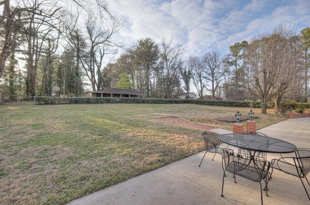 view of yard featuring a patio area