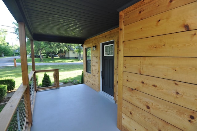 view of patio / terrace featuring covered porch