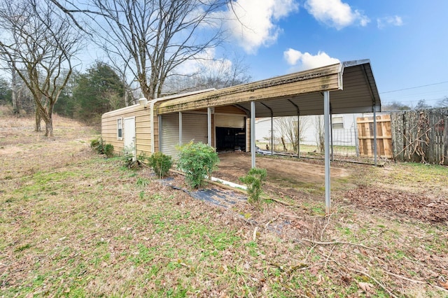 view of outdoor structure featuring a carport