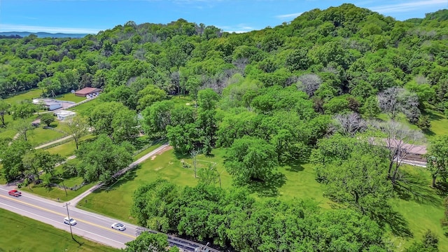 aerial view with a forest view
