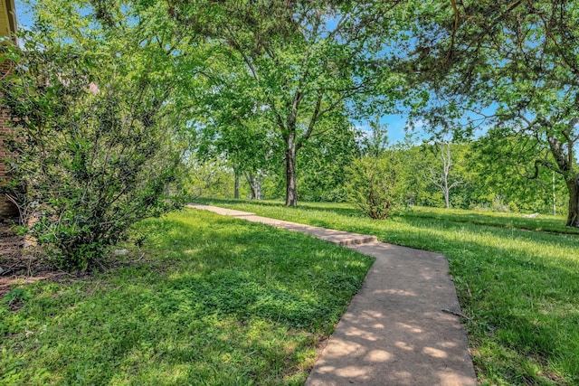 view of home's community featuring a lawn