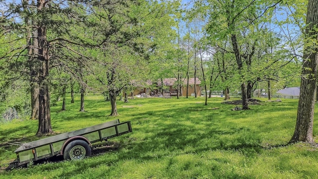 view of property's community featuring a lawn