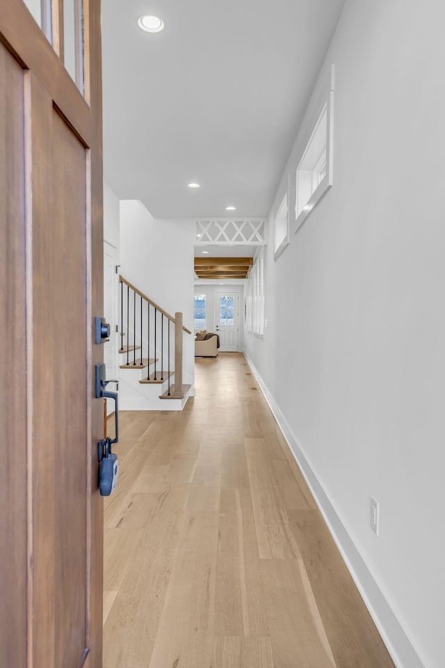 interior space featuring light hardwood / wood-style floors