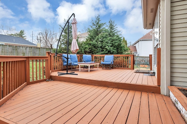 view of wooden deck