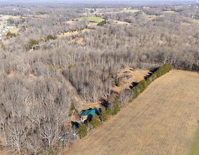 bird's eye view featuring a rural view