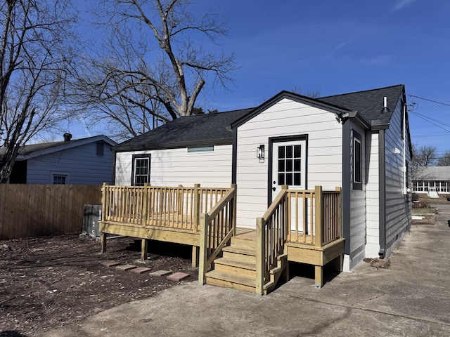 view of rear view of property