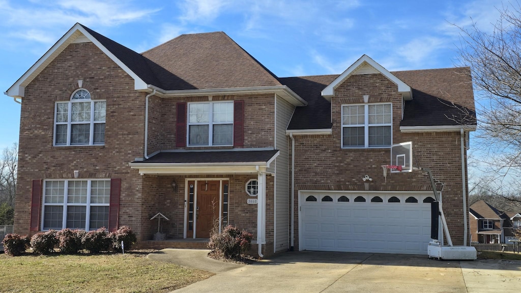 front facade featuring a garage