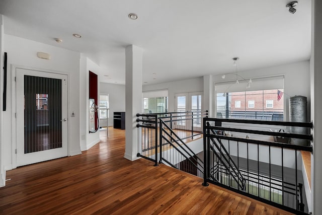 hall featuring hardwood / wood-style floors