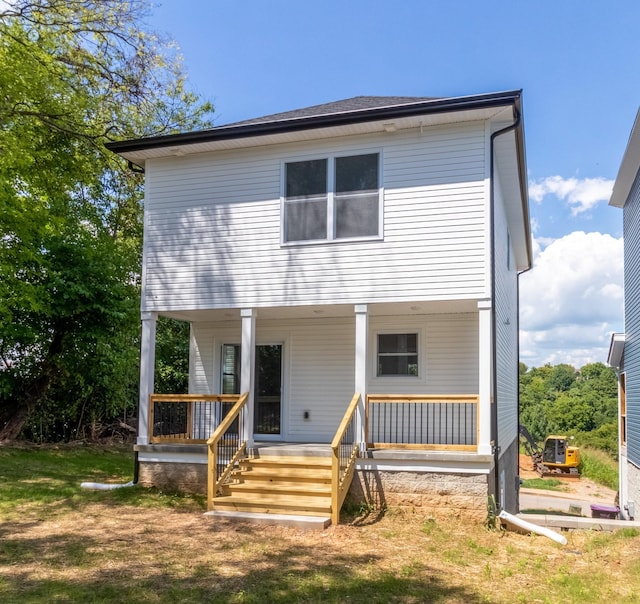 view of front of home with a porch