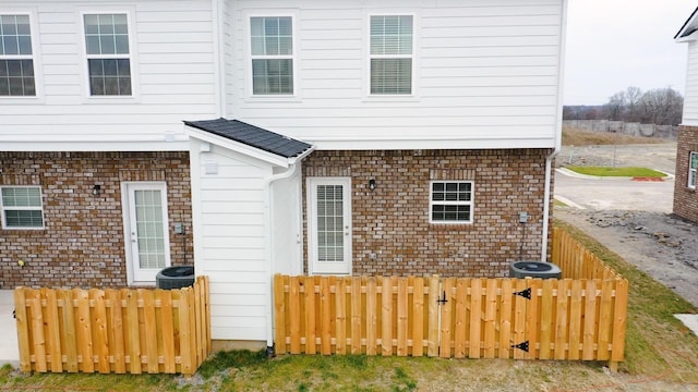 view of home's exterior featuring central AC