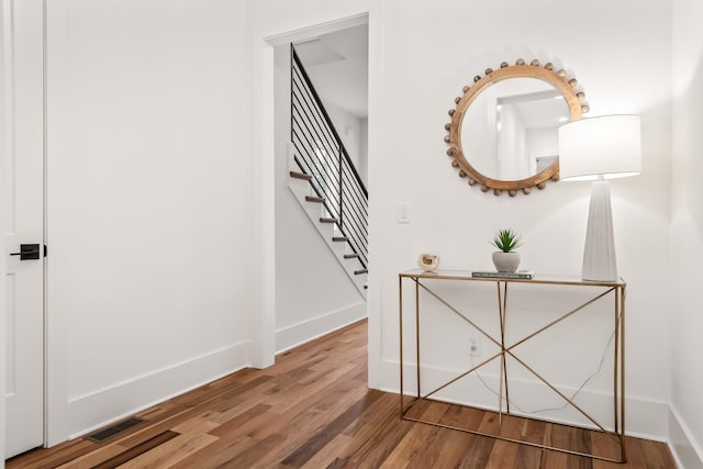 interior space featuring hardwood / wood-style flooring