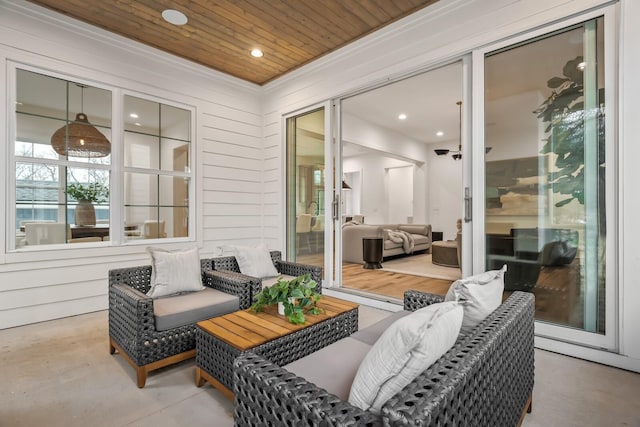 view of patio / terrace with an outdoor hangout area