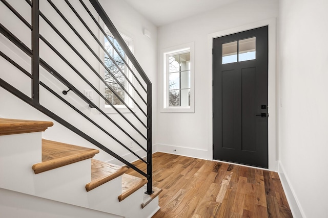 entryway featuring light hardwood / wood-style floors