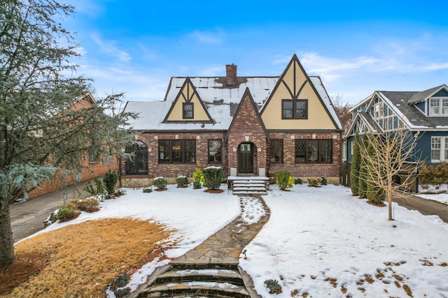 view of tudor home