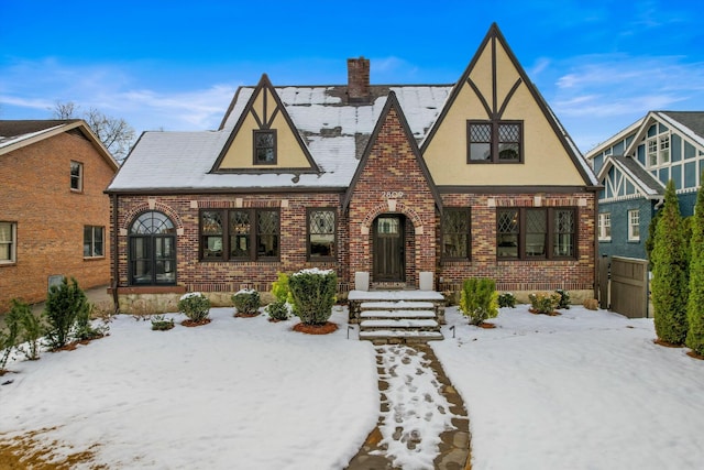 view of tudor-style house