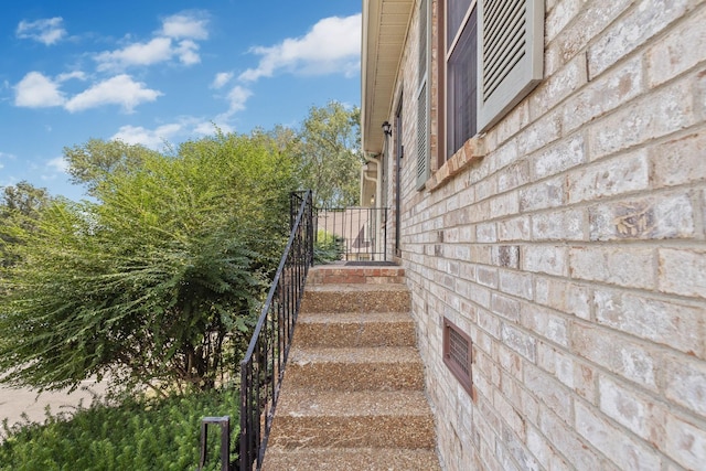 view of stairs