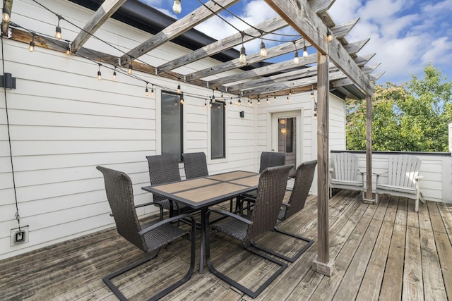 deck with a pergola