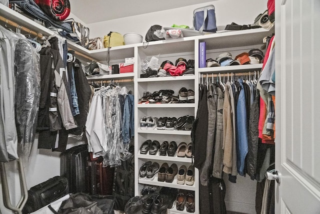 view of walk in closet