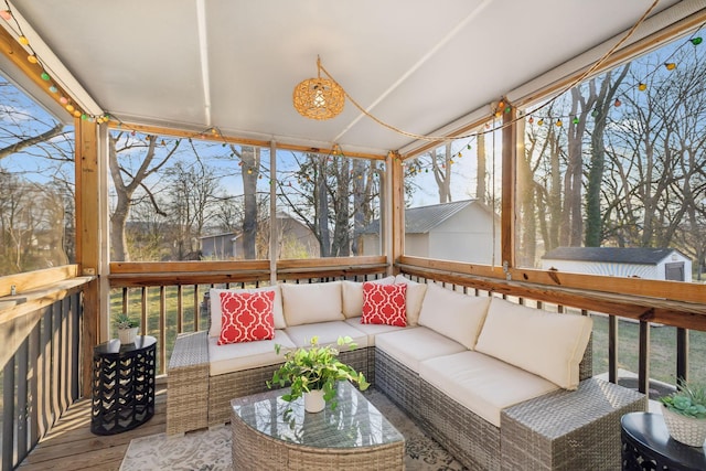 view of sunroom / solarium