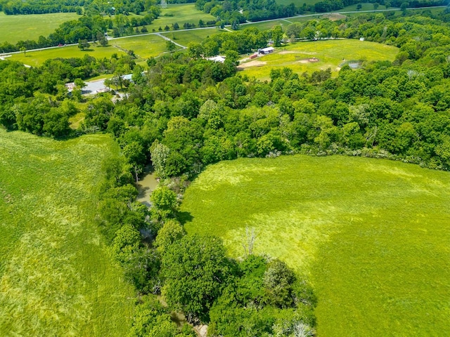 drone / aerial view with a rural view