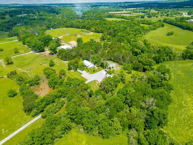 aerial view featuring a rural view