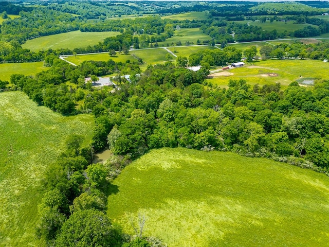 drone / aerial view with a rural view