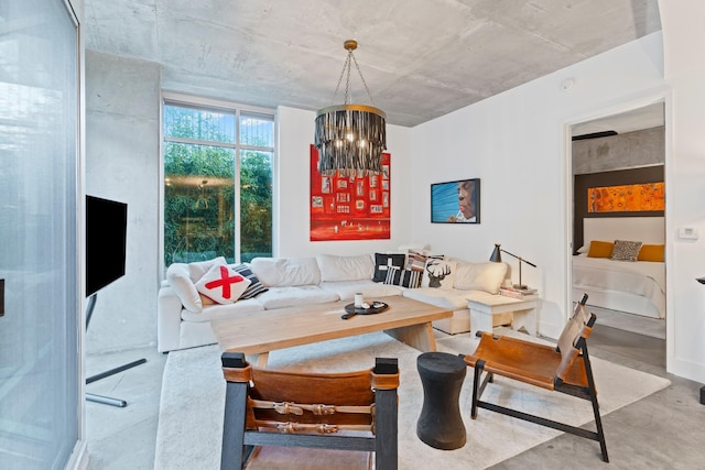 dining room featuring an inviting chandelier