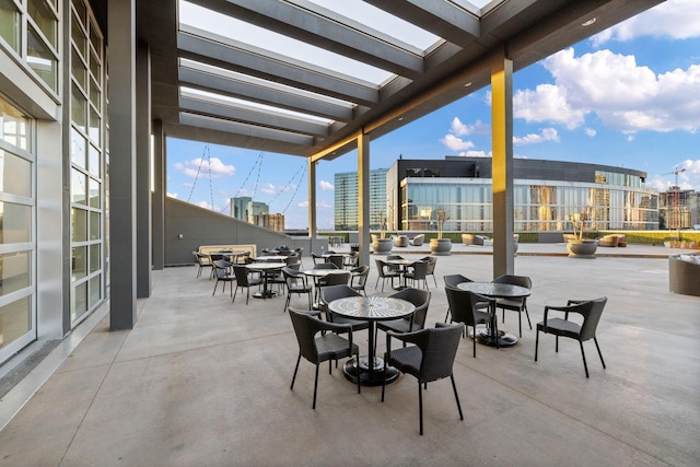 view of patio with a pergola