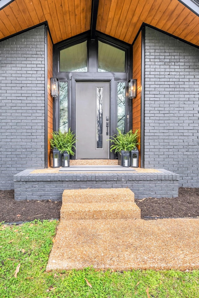 view of doorway to property