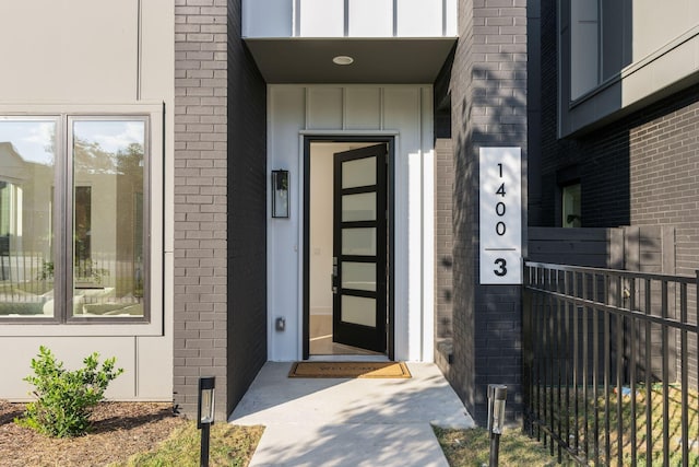 view of doorway to property