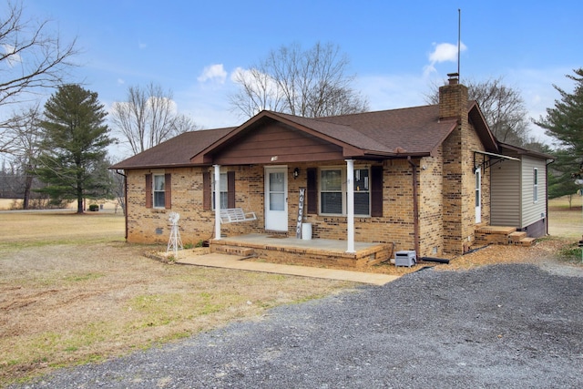 view of front of property with a porch