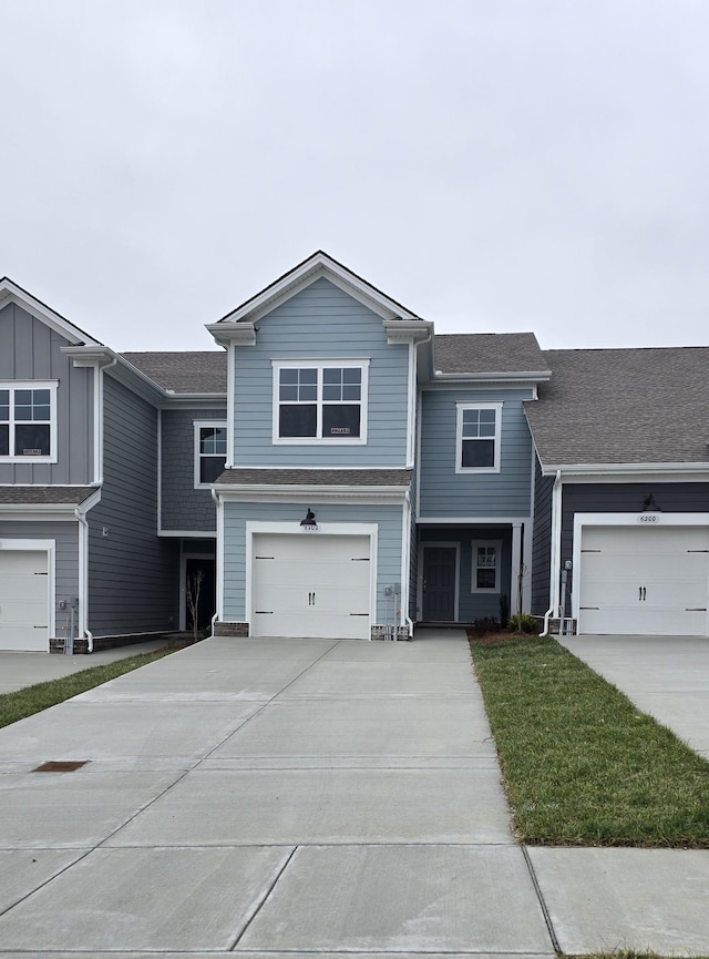 view of front of home featuring a garage