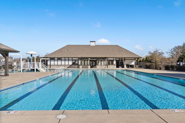 view of pool with a patio