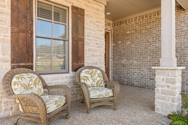 view of patio / terrace with a porch