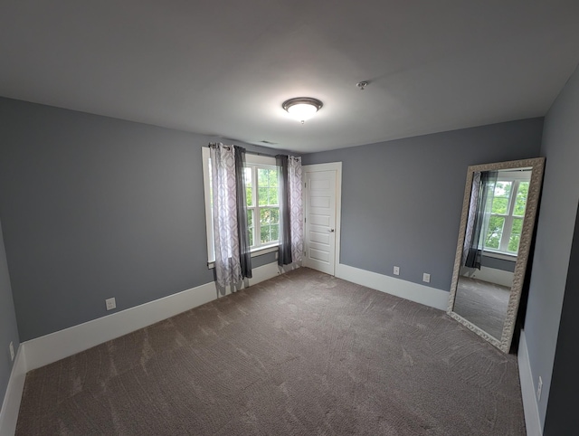 view of carpeted empty room