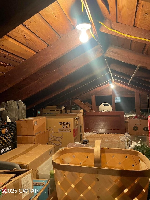 view of attic